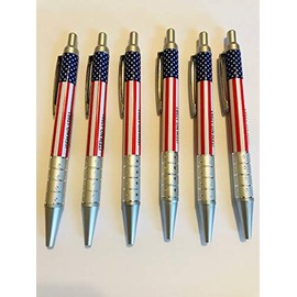 American Flag Ball Point Pens Bulk Of 6