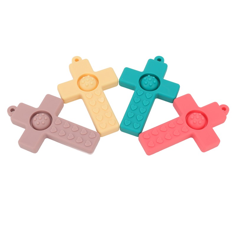 4Pcs Silicone Baby Teether Toy Infant Teething Relief Molar Soothe