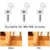 guangyuan Screw Covers 100pcs White Plastic Screw Cap Hinged Fold