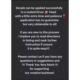 Pearl Drum Head 🥁 Decal Black High Quality Permanent Vinyl Made USA 4” X 9”