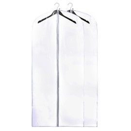 Clear Vinyl Garment Bag - Protect your Clothing while Traveling and Dust Free while Hanging in your Closet. These Garment Bags are ideal for Coats, Suits, Dresses or Gowns - Set of 2 (24 X 54 Inches)