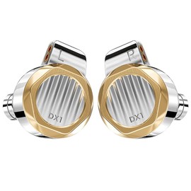 LETSHUOER DX1 Wired Earphones, 11mm Aluminum Magnesium Alloy Diamond Pattern Topology Dynamic Driver, IEM, Silver Plated Monocrystalline Copper Cable, Gaming Wired Earphones (4.4mm)