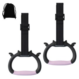 Neyeau Gymnastics Rings,Adjustable Gym Rings for Kids Bars,Strong Load-Bearing Capacity,Pull Up Straps,for Physical Training,with Storage Bag