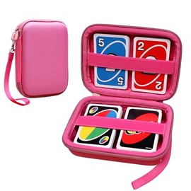 XANAD Playing Cards Case for UNO/Phase 10/ Skip Bo/Five Crowns/Skyjo/PM TCG Trading Cards Game, Hot Pink Case Only