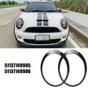 FCBJX 4Pcs Headlight Trim Ring Tail Lights Bezel Glossy Black