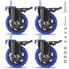 5 Inch Stem Caster Wheels Heavy Duty with Dual Locking