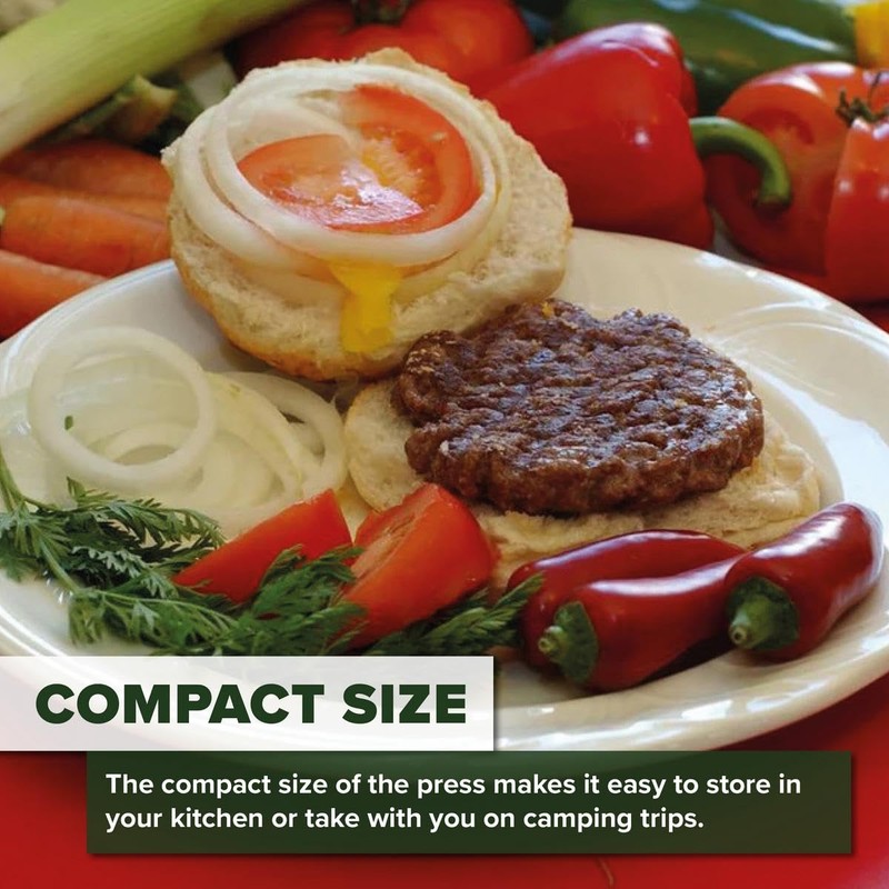 BushWear Burger Press - Perfectly Shaped Homemade Burgers Every Time