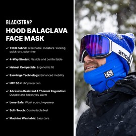 BLACKSTRAP Hood Balaclava Face Mask – Cold Weather Ski Mask for Men & Women, Headwear That's Breathable, Moisture-Wicking, and Helmet-Compatible (One Size, Terrain Storm)