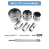 Concrete Hole Saw Kit, TCT Core Drill Bits, SDS Plus