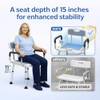 4-in-1 Shower Chair for Inside Shower with Arms and Back,