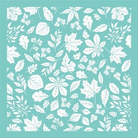 BAOFALI Autumn Leaves Pattern Theme Stencils,8.5x11inch Self-Adhesive Reusable Mesh Silk Screen Stencil for Painting on Wood, Canvas, Paper, Fabric, Walls, Furniture, Crafts Home Decor…