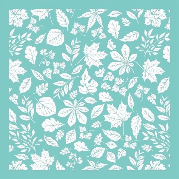 BAOFALI Autumn Leaves Pattern Theme Stencils,8.5x11inch Self-Adhesive Reusable Mesh Silk Screen
