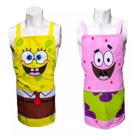 Movasa 2 Mandiles Baberos Delantales Bordados Bob Esponja Patricio