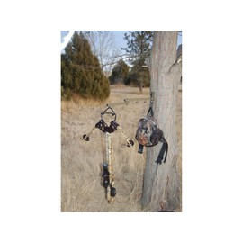 HME Easy-to-Use Durable Adjustable Better Crossbow Hunting Holder w/360-Degrees Rotating Fork, Flared Mounting Bracket - 3/8" Folding Arm Bolt Size