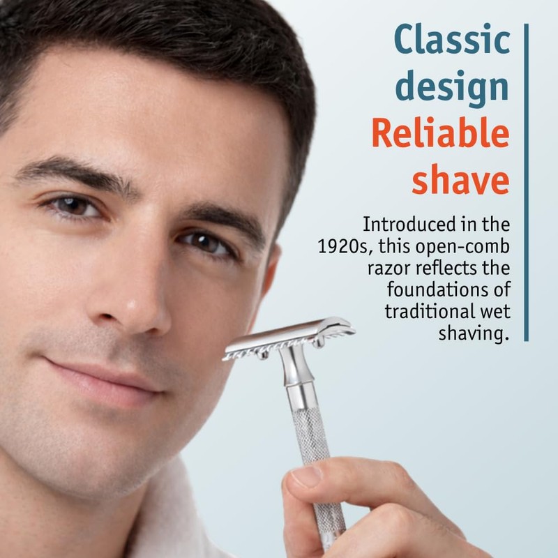MERKUR 25C Double Edge Safety Razor in Bright Chrome with
