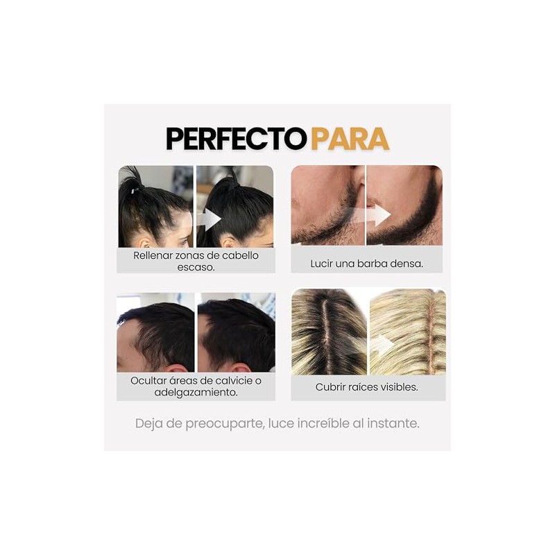 Henrys Polvo para Retocar Races Rubio Claro,Rellena Zonas Escasas, Define