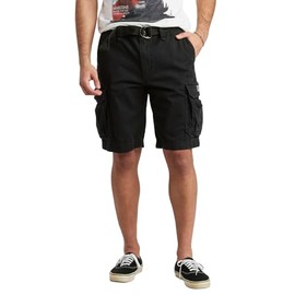 UNIONBAY Men's Survivor Belted Cargo Short, Black, 30