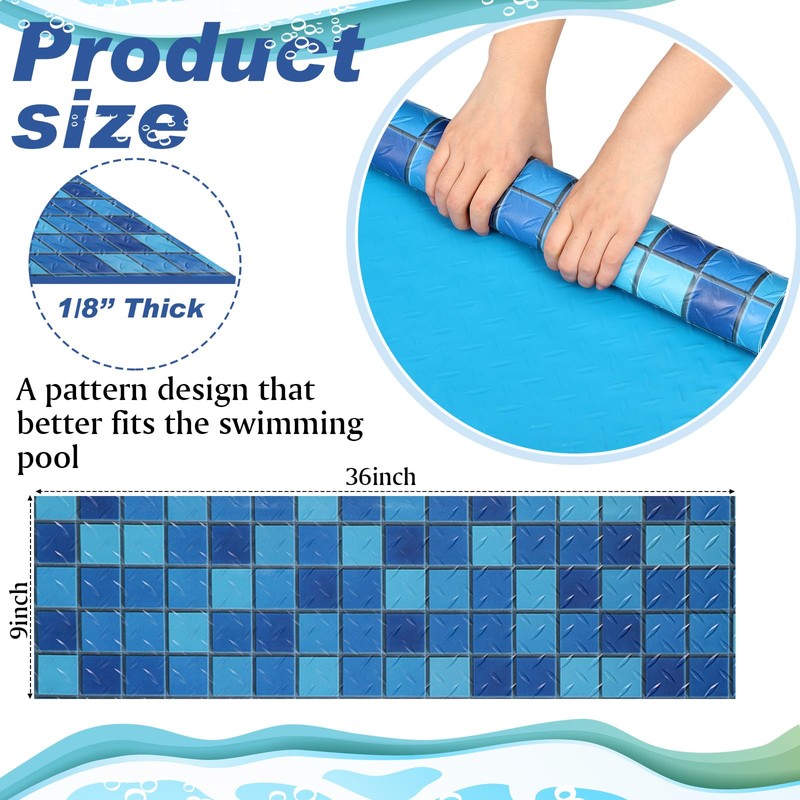 Drydiet Pool Step Mat Above Ground Ladder Mat, Swimming Protective
