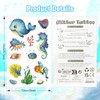 Konsait 12 Sheets Sea Animals Tattoos - Glitter Under the