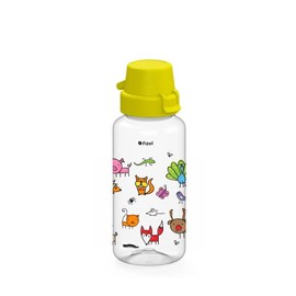 Fizzii Bambini Fox & Co 400 ml Tritan Children's Drinking Bottle with Yellow Flip Top