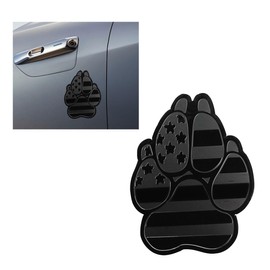 American Flag Dog Paw Car Emblem, Metal K9 Unit 3D Automotive Fenders Sticker, Vehicle Decoration Accessories for Cars Trucks SUVs (Black)