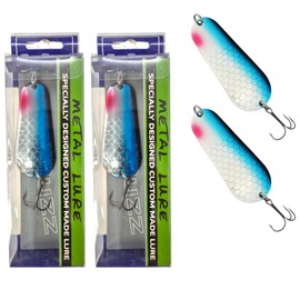 SEABUZZ Indicator Set 23 g / 6.5 cm - Pike & Perch & Zander Fishing Lure - Metal Spoon Hard Bait with Treble Hook - Spinner Fishing Sport Set - Fishing Spoon - Pike Bait - Bass Bait - Bait Set (BLS)