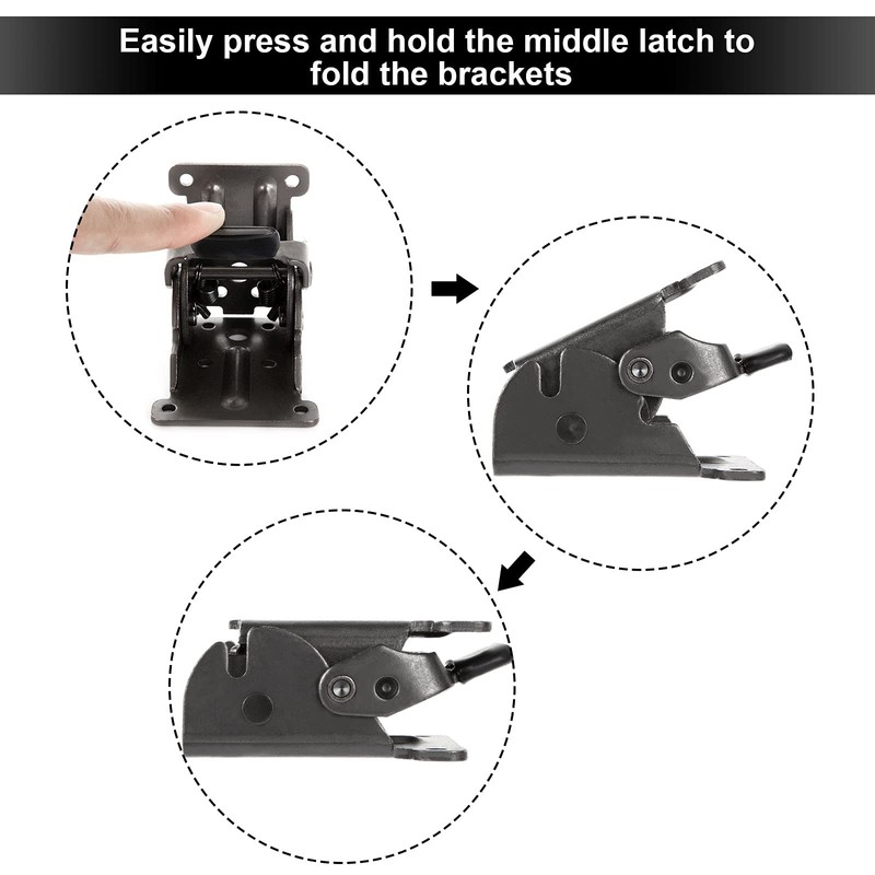 SENENQU 4PCS Folding Table Leg Bracket, 90 Degree Foldable Furniture