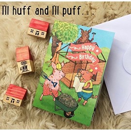 Cardoo Birthday Fairy Story Card, The Three Little Pigs