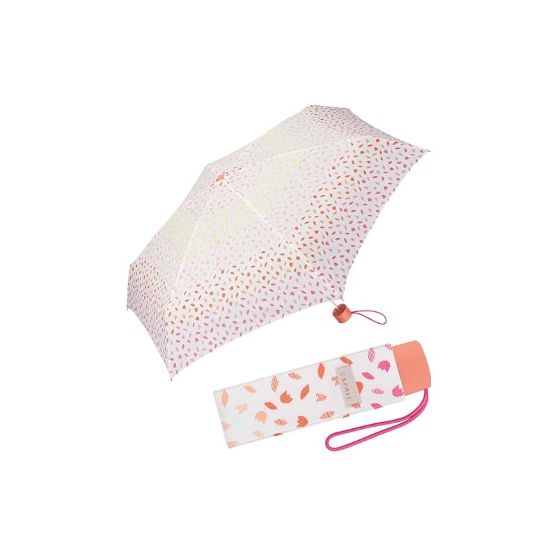 ESPRIT Petito Ditsy Florals Pocket Umbrella, orange, Feminine