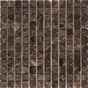 Dark Emperador Premium Spain Polished Marble Mosaic Tiles 1 Square Feet (1x1 INCH MOSAIC)