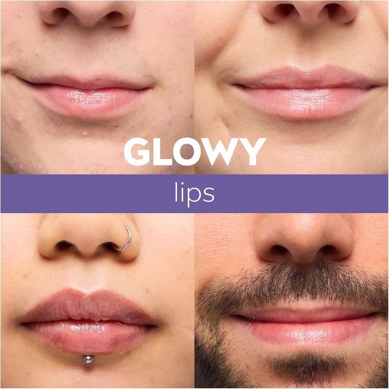 LABELLO Bálsamo Labial Glowy Lips Clear 4.8gr, con Extracto de