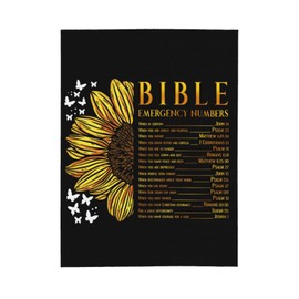 Jbofyee Bible Verse Quote Sunflowers Throw Blankets All Season Ultra Soft Warm Fleece Blanket for Home Bed Sofa Couch Chair Outdoor Travel Camping 40x30 Inch