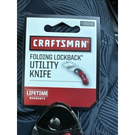 Craftsman SEARS Craftsman Red NOS Folding Lockback 2-1/4" Utility Knife w/Belt Clip 38000