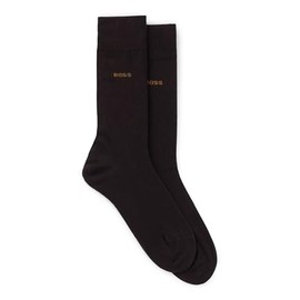 BOSS Men's 2P RS Uni CC Mid High Socks Cotton Mix Pack of 2, Dark Brown206