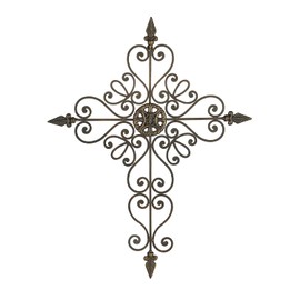 Retrome 27" H Metal Cross Wall Decor, Arrow Accents, Bronze………