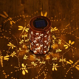 Rumiom Solar Lanterns Outdoor Waterproof, Dragonfly Birthday Gifts for Women Men, Hanging Solar Lantern for Yard, Patio, Porch, Backyard, Landscape, Garden Decor, Christmas