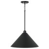 Capital Lighting 351311MB Alden Modern Industrial Metal Cone with White