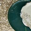 Luck and Luck 8 Sage Green Paper Plates with Gold
