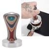Colorful Wood Coffee Flat Tamper Stainless Steel Base Powder Hammer
