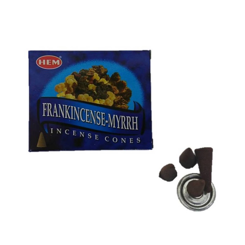 HEM Incense Cones Frankincense Myrrh Cones Set of 3