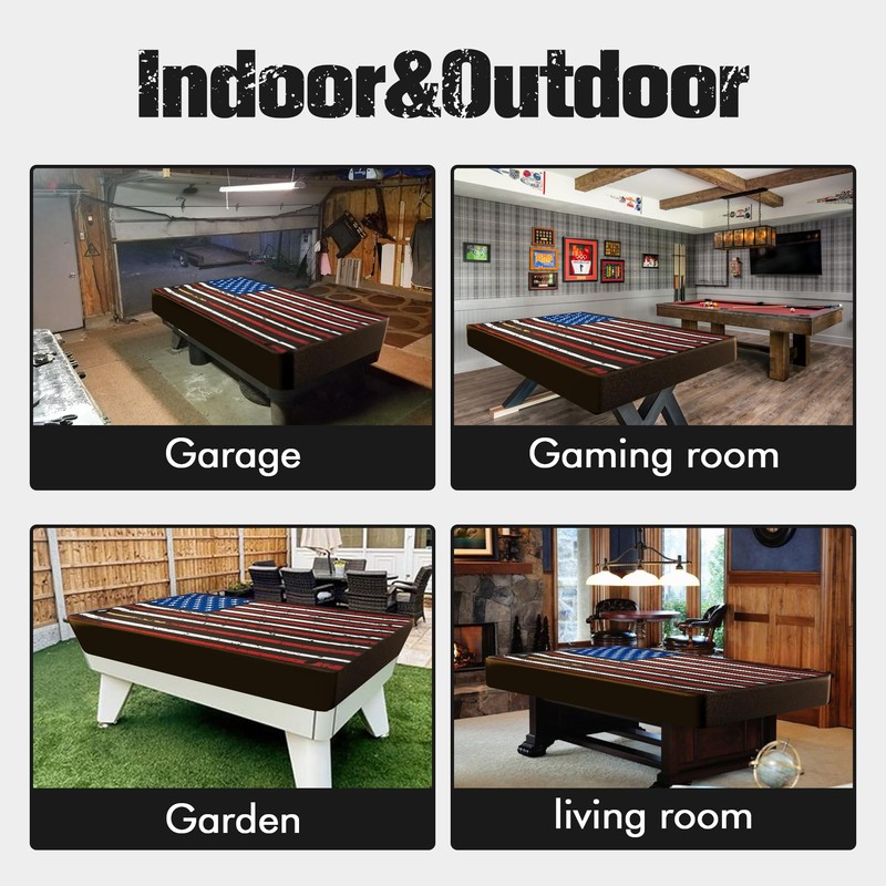 iEsstros 6.5ft Pool Table Cover 6.5 Feet Billiard Table Covers