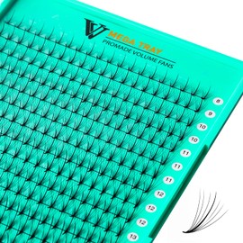 VAVALASH 320 Fans Premade Wispy Lash Fans Eyelash Extensions,7D 0.07 Thickness D Curl,Premade Spikes Fans Pointed Base,Wispy Promade Fans Volume Lash Extensions (Wispy-320 Fans-7D-0.07-D-8-15mm)
