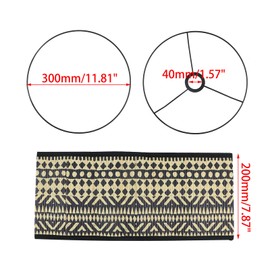 Crapyt Decorative Lamp Shades Print Round Lamp Shade 11.81"×7.87" Boho Lampshades for Chandeliers and Floor Lamps E27(Pattern L)