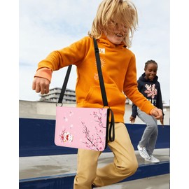 Lotadilo for Card Binder with 440 Pockets 4 Pocket - Trading Card Collection Album Folder for Kids Girls Girly Boys Teens for Sports Cards Game Cards with Zipper Hand Carrying, Sakura Cat