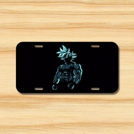 Amel Goku Dragon Ball Z Cartoon Buff Dude Gym License Plate Front Auto Tag Plate
