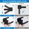 Hasmikit 10 Pack Matte Black Door Handles Privacy Door Levers,