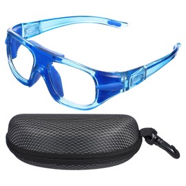 PATIKIL Adjustable Professional Sports Goggles, Unisex Safety Glasses Outdoor Sports Protective Eyewear with Strap for Basketball Racquetball Pickleball Football, Blue