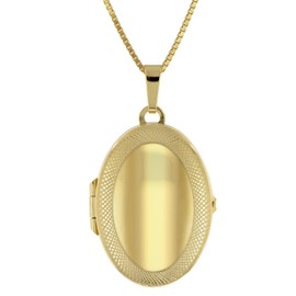 trendor Locket with Necklace Gold on Silver 925 Beautiful Jewellery for Women, Timeless Necklace for Women, 41174