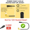 9V Heated Jacket Battery Step-Up Adapter Charger Cable for 7.4V