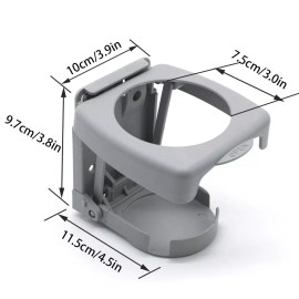 Xukey US Gray Folding Beverage Drink Cup Bottle Holder Mount Stand Car Truck Universal